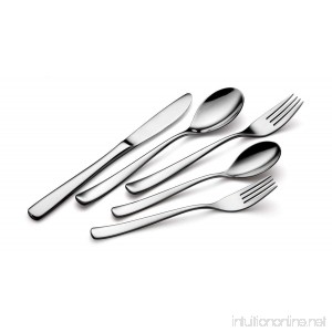 LUNA Silverware 20 Piece Flatware Cutlery Set 18/10 Stainless Steel Service for 4 100% Rust Proof - B0774X4ZZL